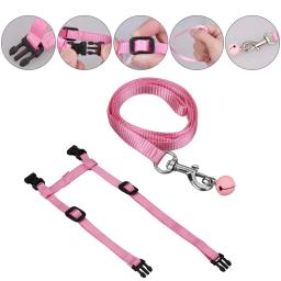 Sino ajustável Collar Cat Pet Arnês E Trela de Nylon de Tração Animal de Estimação Cão Gatinho Halter Collar Gatos Produtos Para Gato de Estimação arnês - Image 1