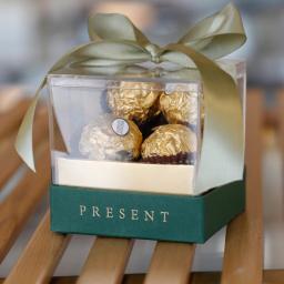 Caixa de presente em acrílico transparente com fita, caixas de chocolate para doces, presentes e embalagens de presente, caixa de embrulho de presente - Image 2
