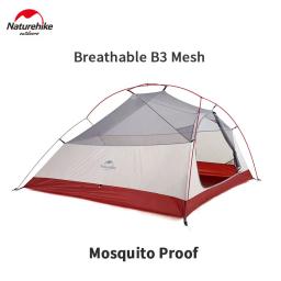 Naturehike-barraca de acampamento impermeável com revestimento de silicone, tenda nuvem up, 1 pessoa, 1.5kg, 20D Nylon, Tourist Mat, Upgrade - Image 3