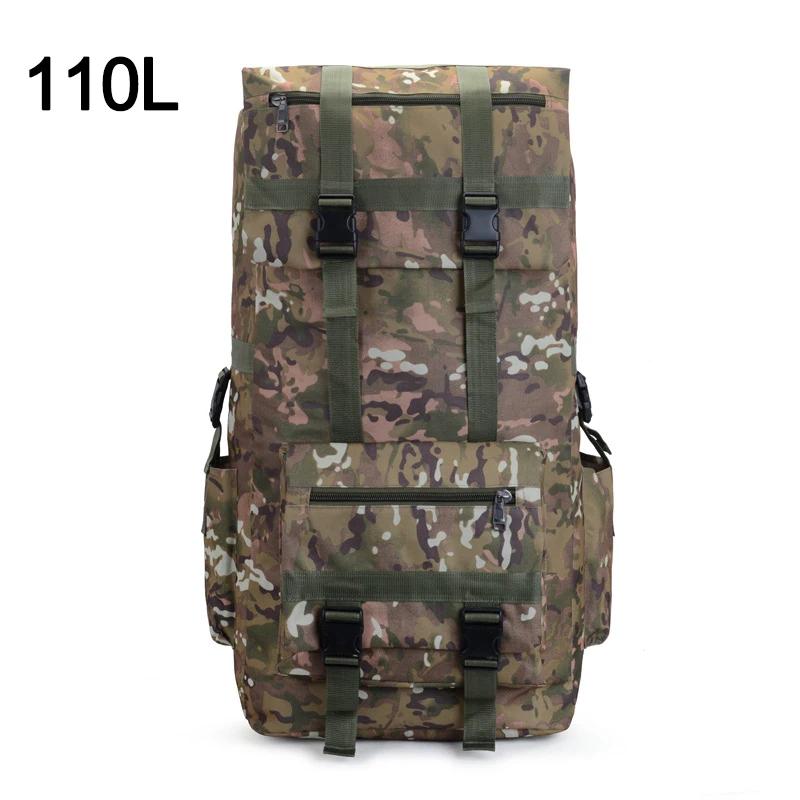 Grande mochila para caminhadas ao ar livre e acampamento para homens, mochila de escalada e trekking, sacos táticos, mala de bagagem 110L - Image 1