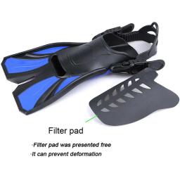 Barbatanas de mergulho ajustáveis para adultos, nadadeiras de mergulho com snorkel, pés de mergulho, equipamentos de mergulho portátil para iniciantes em esportes aquáticos, envio direto - Image 3