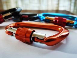 Escalada Profissional Mosquetão, Forma D, Fivela de Bloqueio, Trava de Segurança, Equipamentos ao ar livre, Acessórios, 25KN, 4Pcs - Image 5