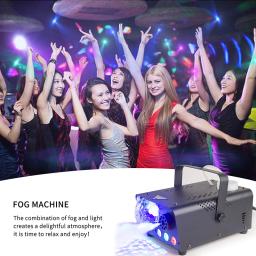 Máquina de névoa com luzes bola de discoteca 600w máquina de fumaça com rgb luzes led controle remoto para festa de casamento de natal de halloween, - Image 5