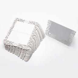 Cartões de renda com nome e laser cortados, 50 unidades, para festa de aniversário, casamento, decoração de mesa, faça você mesmo, nome da mesa, cartões de visita, mensagens - Image 5