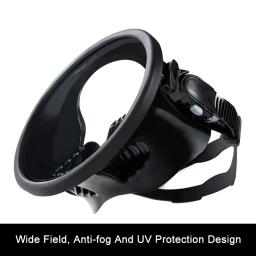 Mergulho Livre Máscara Facial Completa Anti Vazamento Vista Ampla Anti-Fog Snorkeling Natação Óculos Máscara com Alça Ajustável - Image 2