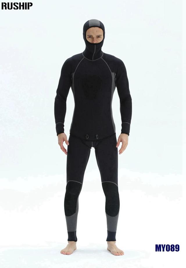 Traje de Mergulho Masculino 3mm em Neoprene Preto para Submarinismo e Snorkel