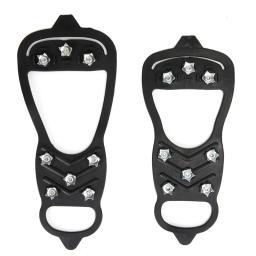 8 dentes de escalada crampons para caminhada ao ar livre inverno pesca no gelo sapatos antiderrapante sapatos aço manganês sapato cobre crampones - Image 3