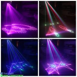 Luz laser de animação rgb de cabeça dupla, para palco de festa, controle de voz, efeito de iluminação, projetor a laser, lâmpada estroboscópica para dança em casa - Image 6