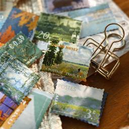 Vintage Van Gogh Monet adesivos decorativos, pintura mundialmente famosa coleção, DIY Scrapbooking, artesanato de selagem, 45 pcs - Image 5