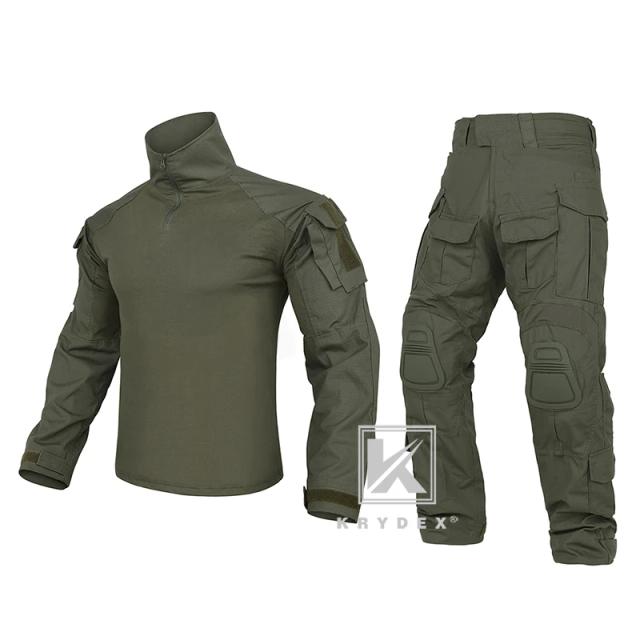 Conjunto Tático KRYDEX Gen3: Camisas e Calças Camufladas para Caça e Atividades ao Ar Livre