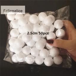 Esferas de isopor de poliestireno, espuma branca, artesanato redondo, festa DIY, casamento bola decoração suprimentos, 1 cm, 1,5 cm, 2 cm, 2,5 cm, 3 cm, 4 cm, 5 cm - Image 5