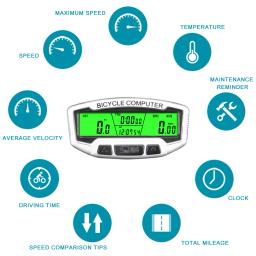 Velocímetro de bicicleta com fio, velocímetro com código para bicicleta, lcd, computador, luz de fundo portátil, à prova d'água para sunding - Image 5