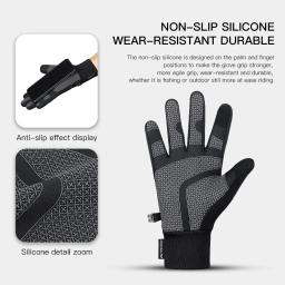 Luvas térmicas de motocicleta para homens, quente, touchscreen, dedo inteiro, impermeável, ao ar livre, esqui, ciclismo, inverno - Image 4
