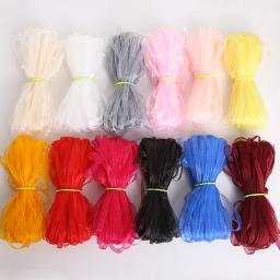 Fita de organza jardas, fita para decoração de festa de casamento, embalagem de presente, fitas de seda de natal, tecido de renda, faça você mesmo, costura artesanal - Image 4