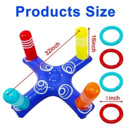 Jogo inflável de natação, brinquedos de piscina flutuante, esporte aquático, suprimentos para festas na praia, 4 loops - Image 6