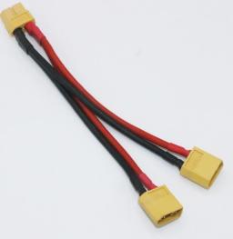 Arnês para conector de bateria xt60, cabo conector paralelo com extensão dupla, fio de silicone e bateria xt60, 1 peça - Image 4