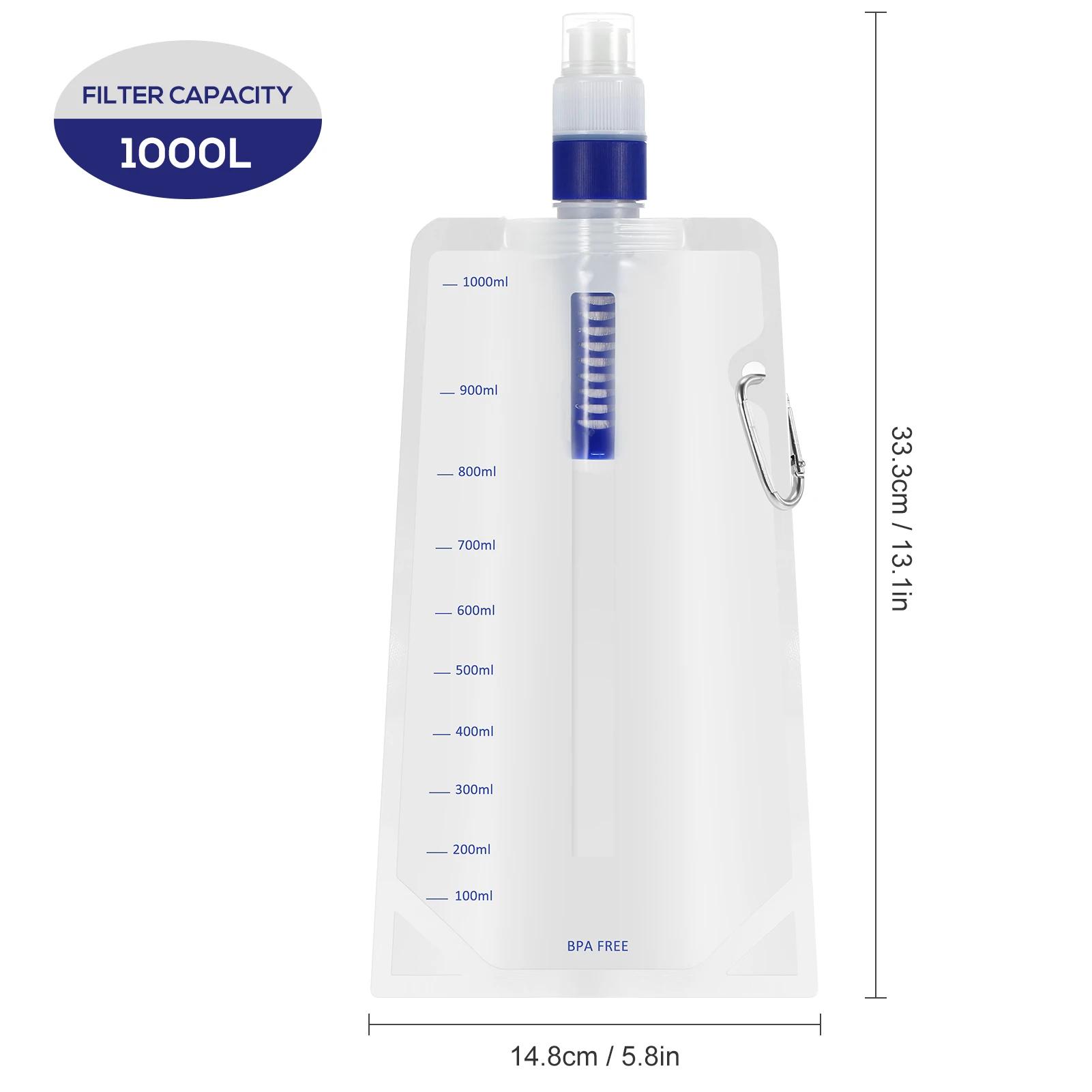 Filtro de água de palha com saco de água gravidade,, sistema de filtragem de água, purificador para camping, caminhadas, mochilão de emergência - Image 1
