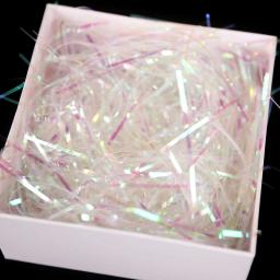 Transparente colorido shredded confetes de papel tecido flash rafia caixa de presente enchimento aniversário festa de casamento favor embalagens suprimentos - Image 1