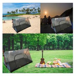 Nenhum-pólo portátil em forma de barraca de acampamento mosquiteiro rede total fio net tenda ultra leve quantitativa equipamentos ao ar livre suprimentos - Image 6