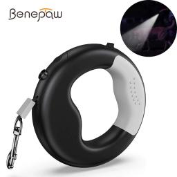 Benpaw coleira de cão retrátil durável, guia para cães, recarregável com usb, antiderrapante, ergonômica, luz vestível, sem as mãos, coleira de chumbo - Image 1