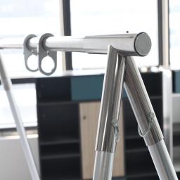 Equipamento aéreo portátil ajustável em altura, liga de magnésio, suporte para rede de ioga, estrutura de seda prateada com bolsas de transporte - Image 4