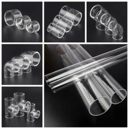 Transparente Acrílico PMMA Tubo, Tubo De Vidro Orgânico, Acessórios De Aquário, OD 16 a 110mm, 49 a 50cm de comprimento, 1Pc - Image 4