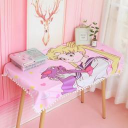 Toalha de Mesa de Pelúcia Anime Sailor Moon, Água e Óleo, Decoração para Quarto Kawaii, Presentes para Meninas, Estilo 5 - Image 3