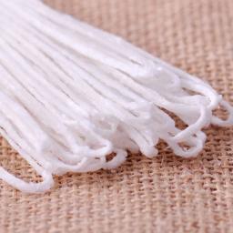 Novo branco 10 quintal branco longo cera vela fazendo pavio plana trançado algodão núcleo di - Image 3