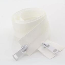 Nylon impermeável Duplo Sliders Zíperes, Zíperes invisíveis para casacos de costura, Esportes Artesanato DIY, Preto 5 # - Image 2