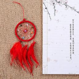Dream Catcher Feather Pendurado Ornamentos, Decoração para Casa e Carro, Presente Artesanato, Parede Dreamcatcher, Decoração do quarto, 1Pc - Image 3