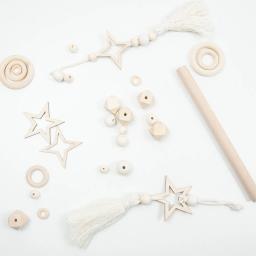 Macrame acessórios kit de tecelagem de madeira tear kit mão-tecido diy conjunto de tecido doméstico tapeçaria cachecol multifuncional tear costura - Image 4