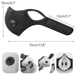 Esportes máscara facial com filtro ativado pm 2,5 do carbono, lavável, reusável, anti-dustproof - Image 5
