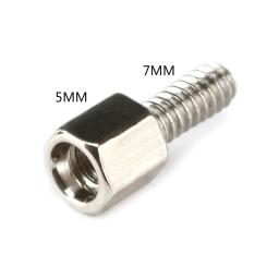 Parafusos de espaçamento de cabeça sextavada e porca, D-Sub VGA, DB9, DB15, DB25, RS232, COM Serial Connector, 5mm + 7mm, 100 Conjuntos - Image 2