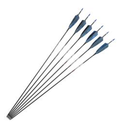 Flechas de carbono para tiro com arco longa caça, flechas para flechas de carbono para coluna 400 500 600 700 800 900 1000 id4.2 arco composto de penas de peru longbow caça 12 peças - Image 4