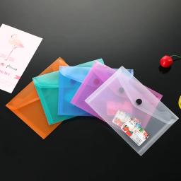 Bolsa de dados fosca com fivela transparente 3 argolas a7 criativa simples bolsa de dados de plástico bolsa de escritório para estudantes bolsa de armazenamento de material de escritório - Image 1
