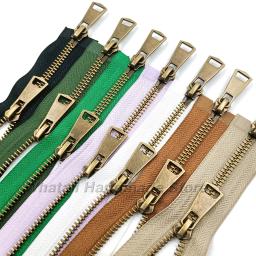 5 # colorido de alta qualidade open-end 2-ways zip duplo sliders cobre metal zíper diy artesanato para costura pano bolso vestuário - Image 4