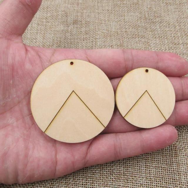Círculos de Madeira Inacabada para Joias: Base com Gravura a Laser para Projetos de Artesanato DIY