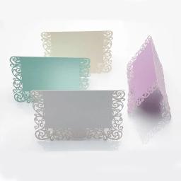 Cartões de renda com nome e laser cortados, 50 unidades, para festa de aniversário, casamento, decoração de mesa, faça você mesmo, nome da mesa, cartões de visita, mensagens - Image 2