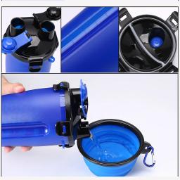 Recipiente de comida portátil 2 em 1 para animais de estimação, pote de silicone dobrável, alimentador para cães e gatos, suprimentos para viagem ao ar livre - Image 3