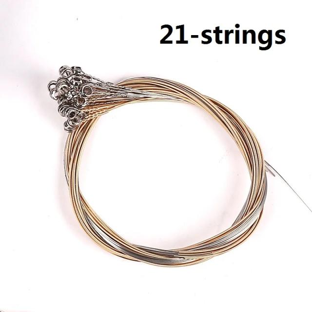 Conjunto de Cordas para Lira e Harpa Laiya - Instrumento Musical Verde com Opções de 7, 10, 16, 19 e 21 Cordas, Acessórios para Piano