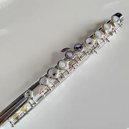 Cupronickel profissional C flauta chave, banhado a prata, instrumentos musicais com estojo e acessórios, Top Japão, FL-471, 16 buracos - Image 3
