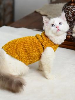 Roupas de gatos quentes artesanais de inverno, suéter de malha macia para gatos, roupa com capuz sphynx, pulôver para gatinhos, roupas para gatos - Image 4