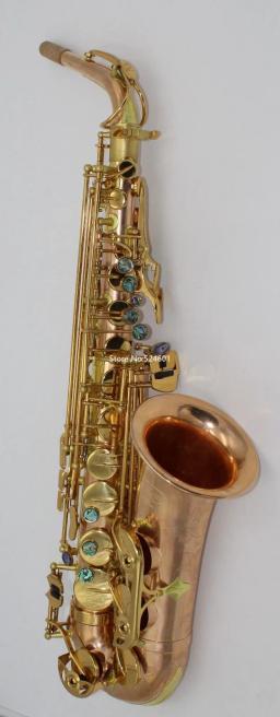 Saxofone alto para saxofone, tom alto, banhado a ouro, cobre rosa, instrumento musical profissional, novo, frete grátis - Image 2