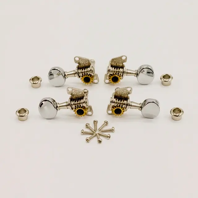 Conjunto Completo de Cordas para Ukulele 2l2r com Afinador e Acessórios de Cabeça + 4 Parafusos de Alta Qualidade