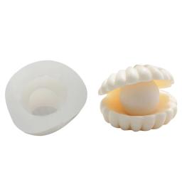 Molde de vela de silicone em forma de pérola, 3d aromaterapia concha sabão bolo confeitaria artesanal arte artesanato ferramentas de decoração - Image 2