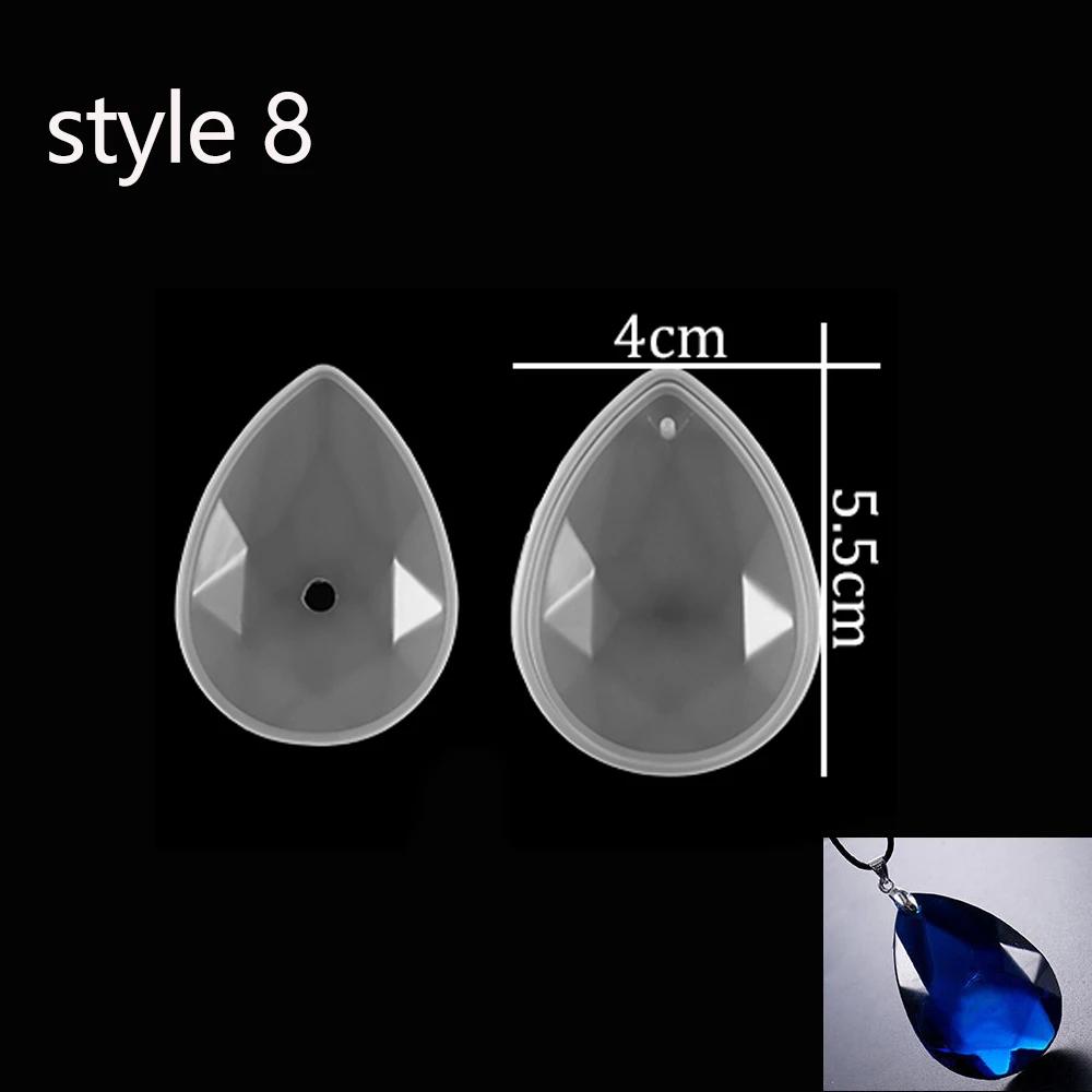 Formas Geométricas Silicone Moldes com Furo, Resina Epóxi Mold, DIY Artesanato, Fazer Jóias, Pingentes, Colar Acessórios, 9 Estilos - Image 1