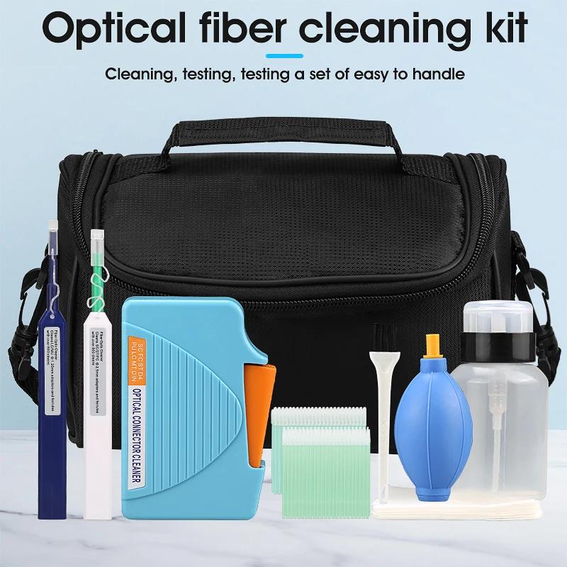 Kit De Limpeza De Fibra Com Fibra Óptica, Kit De Ferramentas FTTH, Ferramenta De Teste De Rede Com Microscópio De Inspeção De Fibra etc - Image 1