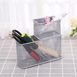 Cesta magnética de malha de arame para geladeira, durável, caixa de armazenamento, organizador de maquiagem, canetas, armazenamento de material de escritório - Image 6