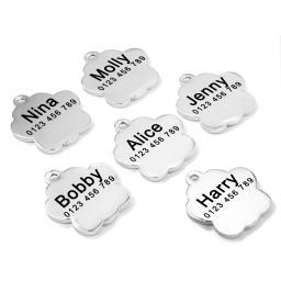 Etiqueta de identificação para cães e gatos, nome e telefone da gravação, suprimentos para animais de estimação, placa de identificação personalizada, aço inoxidável - Image 2