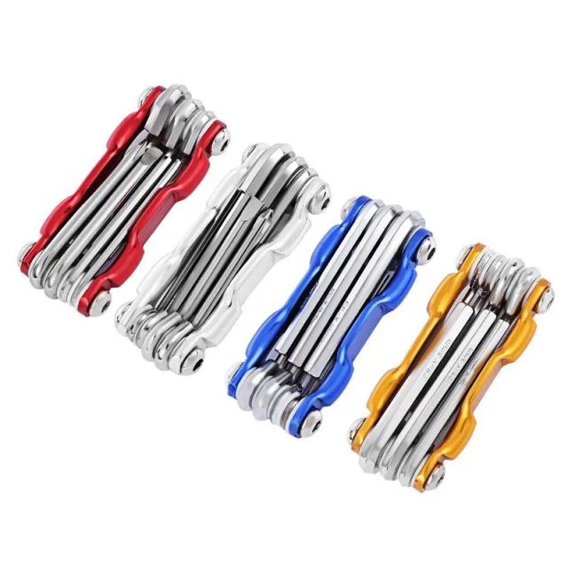 Conjunto 6 em 1 de Ferramentas Dobráveis para Reparo de Bicicleta e Ciclismo MTB